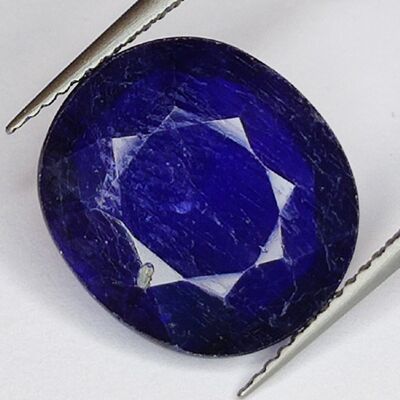 Zaffiro blu da 10,14 ct taglio ovale 14,5x13,0 mm