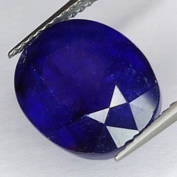 Saphir Bleu 9.99ct taille ovale 12.7x10.4mm 3