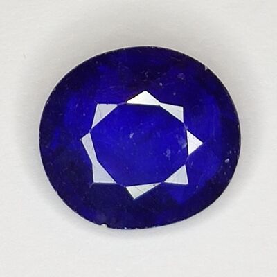 Saphir Bleu 9.44ct taille ovale 13.8x12.4mm