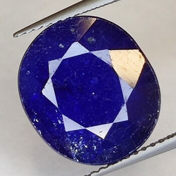 Saphir Bleu 9.44ct taille ovale 13.7x12.2mm 1
