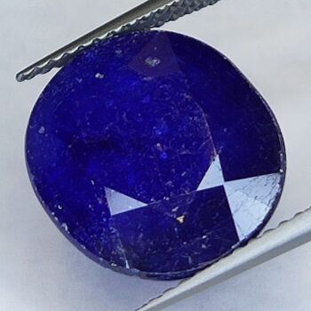 Saphir Bleu 9.44ct taille ovale 13.7x12.2mm 2