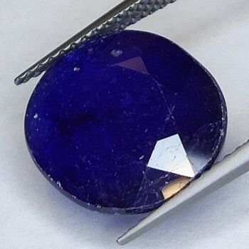 Saphir Bleu 9.44ct taille ovale 13.7x12.2mm 3