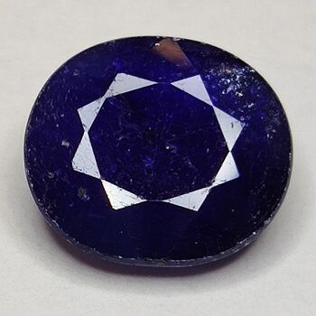 Saphir Bleu 9.44ct taille ovale 13.7x12.2mm 4