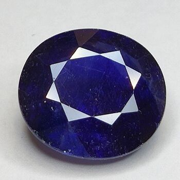 Saphir Bleu 12.72ct taille ovale 14.9x13.5mm 3