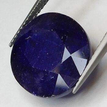 Saphir Bleu 12.72ct taille ovale 14.9x13.5mm 2