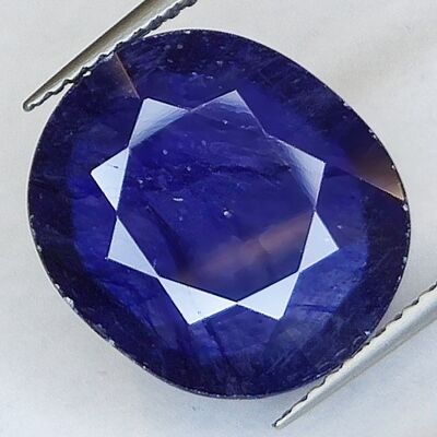 10.21ct Blue Sapphire oval cut 14.8x13.0mm