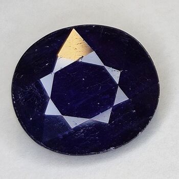 Saphir Bleu 7.30ct taille ovale 12.7x11.3mm 4