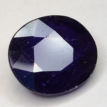 Saphir Bleu 7.30ct taille ovale 12.7x11.3mm 5