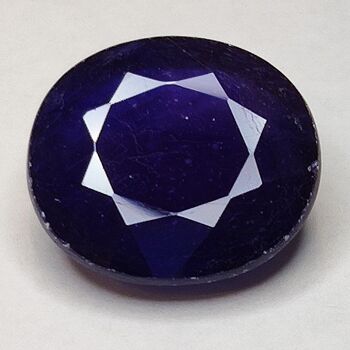 Saphir Bleu 14.76ct taille ovale 16.0x14.4mm 3
