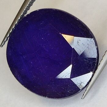 Saphir Bleu 14.76ct taille ovale 16.0x14.4mm 2