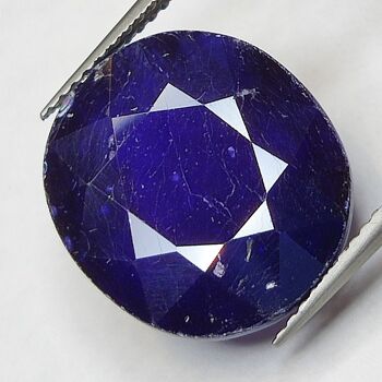 Saphir Bleu 17.24ct taille ovale 15.9x14.0mm 1
