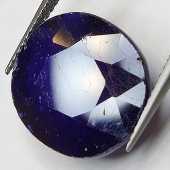 Saphir Bleu 17.24ct taille ovale 15.9x14.0mm 2