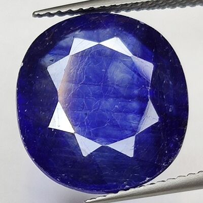 Zaffiro blu da 10,51 ct taglio ovale 14,3x12,8 mm