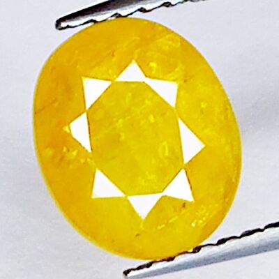 2.26ct Yellow Sapphire oval cut 7.9x6.5mm