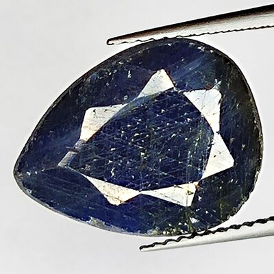 Blauer Saphir im Birnenschliff von 15,60 ct, 16,0 x 12,6 mm