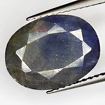 Saphir Bleu 6.25ct taille ovale 12.9x9.6mm 1