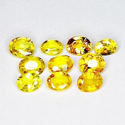 1.71ct Zafiro de Songea amarillo talla oval 3.6x2.6mm 10pz