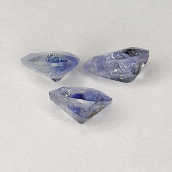 Saphir Bleu Taille Poire 2.00ct 6.2x4.5mm 3pz 3