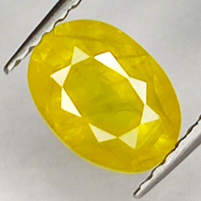 1.54ct Yellow Sapphire oval cut 7.7x5.6mm