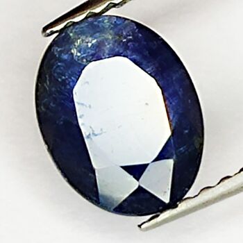 Saphir Bleu 1.45ct taille ovale 7.9x6.0mm 2