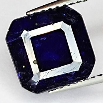 Saphir Bleu 4.48ct taille émeraude 9.2x8.9mm 1