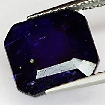 Saphir Bleu 4.48ct taille émeraude 9.2x8.9mm 3