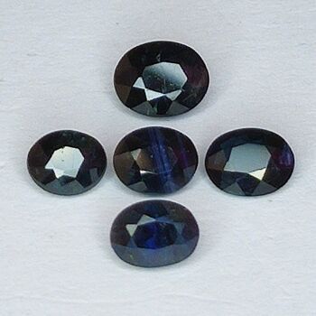 Saphir Bleu 1.85ct taille ovale 5.1x4.1mm 5pcs 1