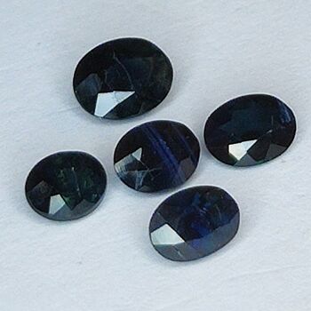 Saphir Bleu 1.85ct taille ovale 5.1x4.1mm 5pcs 2