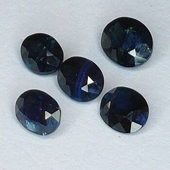 Saphir Bleu 1.85ct taille ovale 5.1x4.1mm 5pcs 3