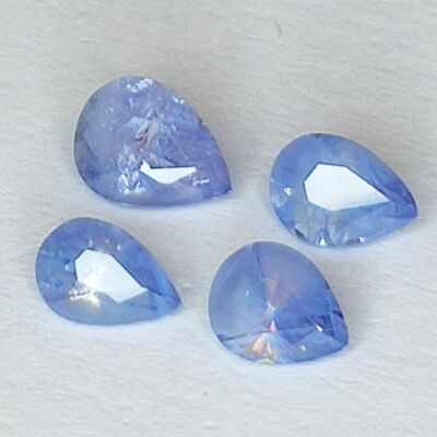 1.79ct Pear Cut Blue Sapphire 5.8x4.4mm 4pz