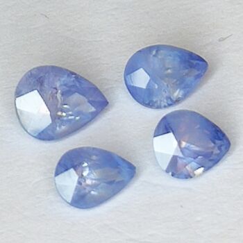 Saphir Bleu Taille Poire 1.79ct 5.8x4.4mm 4pz 2