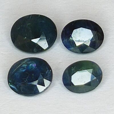 2,35 Karat Blauer Saphir im Ovalschliff, 5,8 x 4,9 mm, 4 Stk