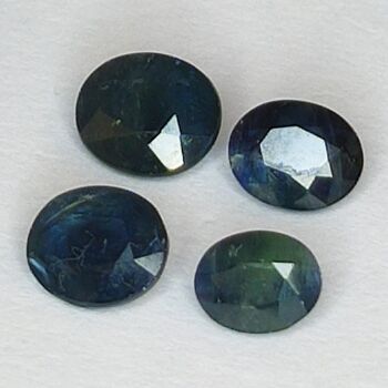 Saphir Bleu 2.35ct taille ovale 5.8x4.9mm 4pz 3