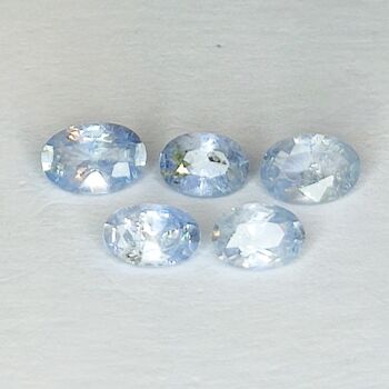 Saphir Bleu 1.75ct taille ovale 5.4x3.7mm 5pcs 1