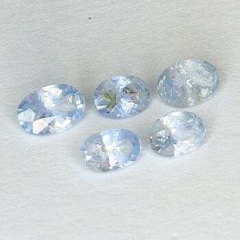 Saphir Bleu 1.75ct taille ovale 5.4x3.7mm 5pcs 2