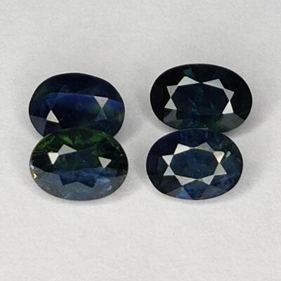 Saphir Bleu 2.06ct taille ovale 5.8x3.9mm 4pz