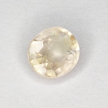 Saphir Blanc 1.14ct taille ovale 6.0x5.3mm 5