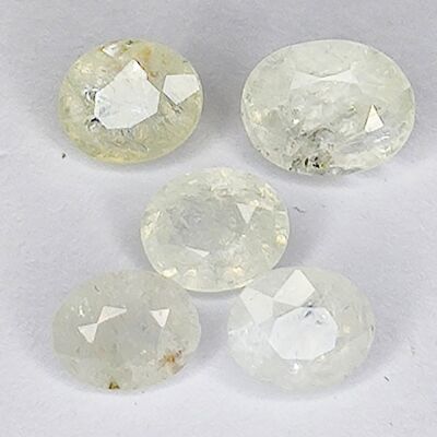 Zaffiro giallo da 3,53 ct taglio ovale 6,1x4,9 mm 5 pezzi