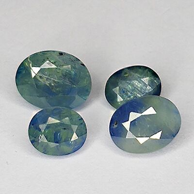 Saphir Bleu 3.80ct taille ovale 6.6x5.1mm 4pz