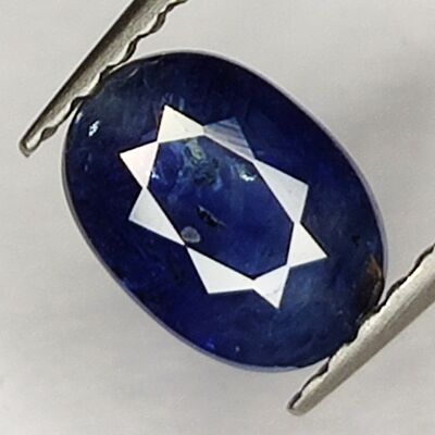 Zaffiro blu da 0,97 carati taglio ovale 7x5 mm
