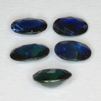 Saphir Bleu 4.52ct taille ovale 7.6x5.3mm 5pcs 4