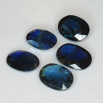 Saphir Bleu 4.52ct taille ovale 7.6x5.3mm 5pcs 3