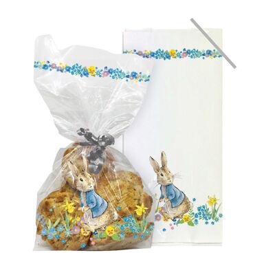 Beatrix Potter™ Peter Rabbit™ Spring Meadow Cello Treat Bags avec attaches torsadées