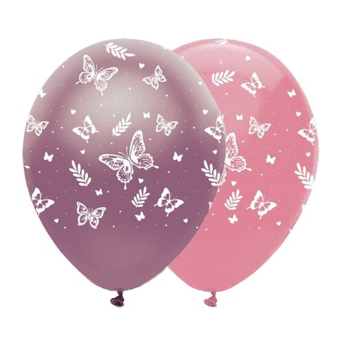 Butterfly Shimmer Latex Balloons Pearlescent All Round Print