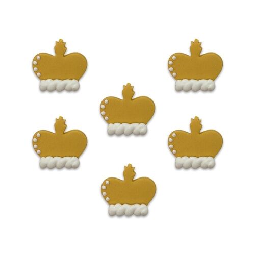 Gold Coronation Crown Sugarcraft Toppers