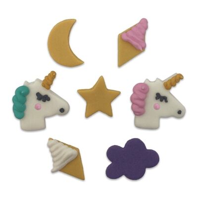Licorne Galaxie Sugarcraft Toppers