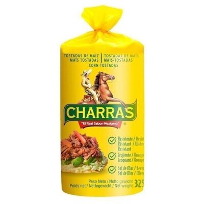 Corn tostadas with sea salt - Charras - 325 gr