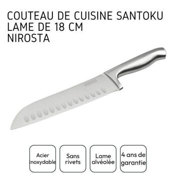 Couteau de cuisine Santoku lame de 18 cm Nirosta Star 5