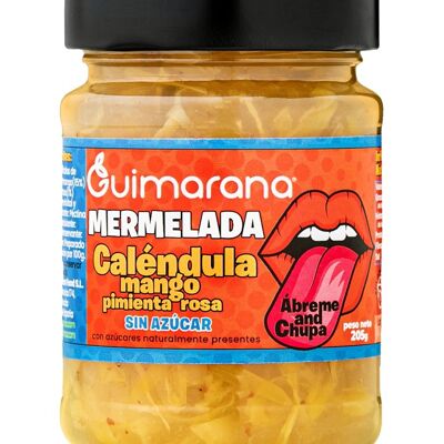 Mermelada SIN AZÚCAR, Caléndula, Mango y Pimienta Rosa