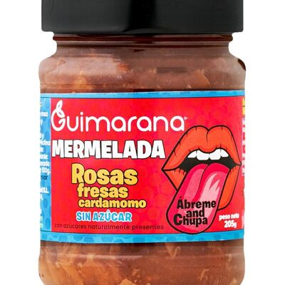 Mermelada SIN AZÚCAR, Rosas, Fresas y Cardamomo